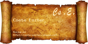 Csete Eszter névjegykártya